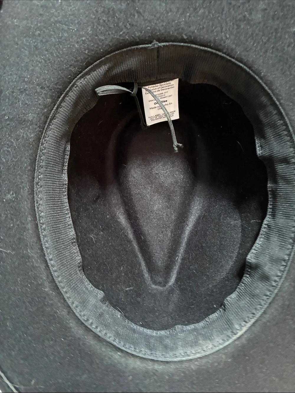 Black Felt Fedora with Patterned Band western BoHo classy